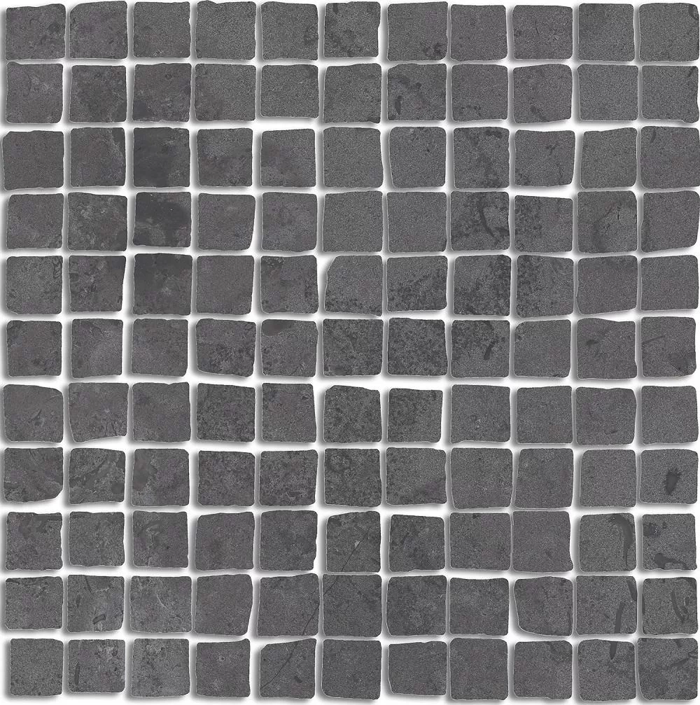 Керамогранит KERAMA MARAZZI Про Лаймстоун Спакко мозаичный серый тёмный матовый 20x20 (9мм.) арт. MBS001