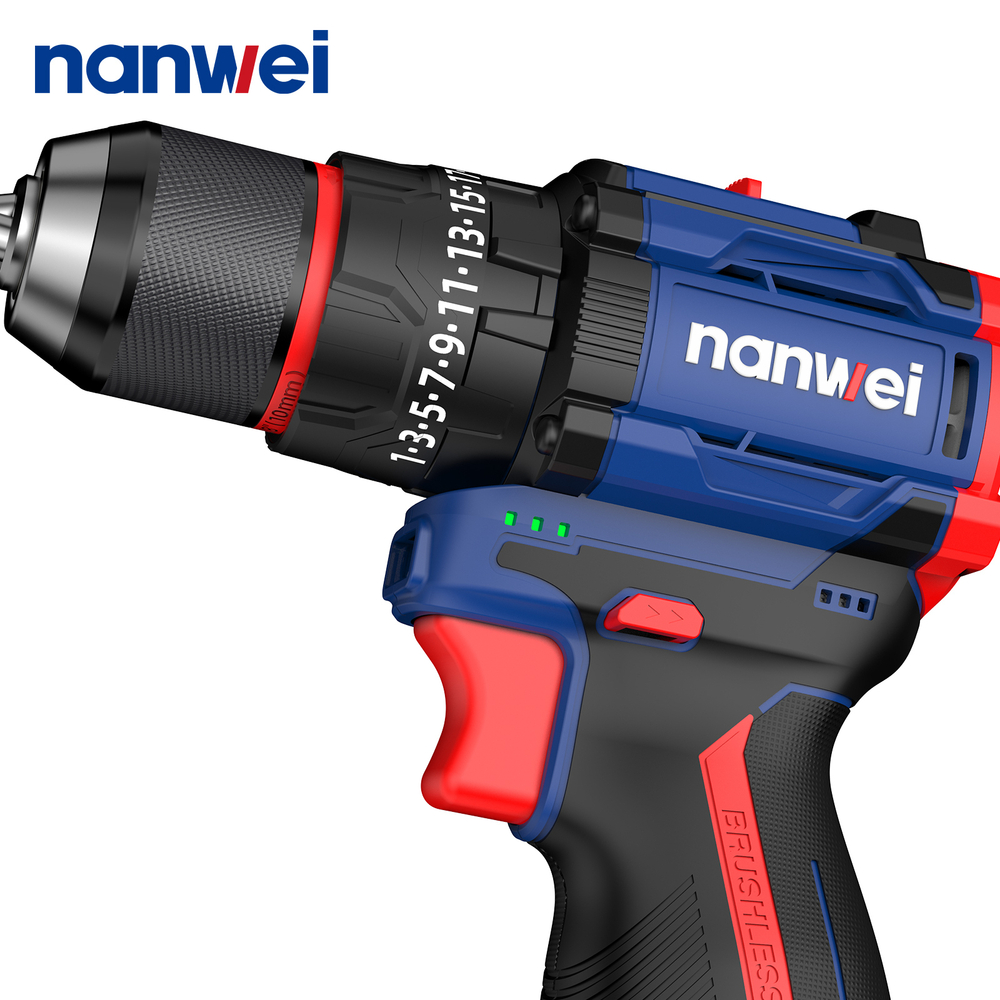Дрель-шуруповерт NANWEI NW-D8163C, 45 Нм, 2Ah*2, 16 В