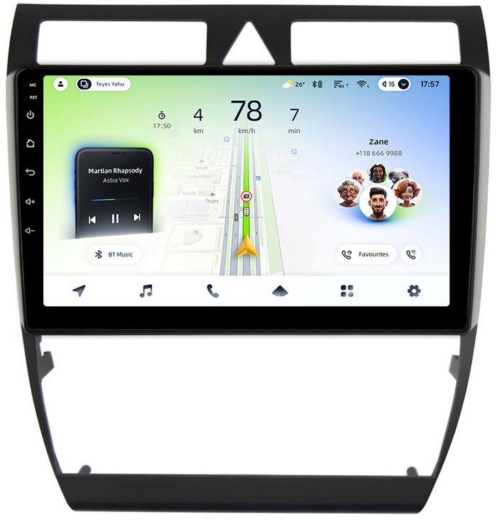 Магнитола для Audi A6 C5 2001-2004 - Teyes CC4L монитор 9" IPS, Android 14, Быстрая, Snapdragon 662, CarPlay, 4G SIM-слот