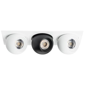 Комплект из светильников и рамки 3*LED 27W 3000K i536627262 белый/чёрный InteroBall Lightstar