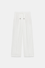 БРЮКИ ПРЯМОГО КРОЯ ИЗ СМЕСОВОГО ЛЬНА — ZARA