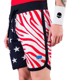 Мужские теннисные шорты Hydrogen Star Shorts Man - blue navy/red