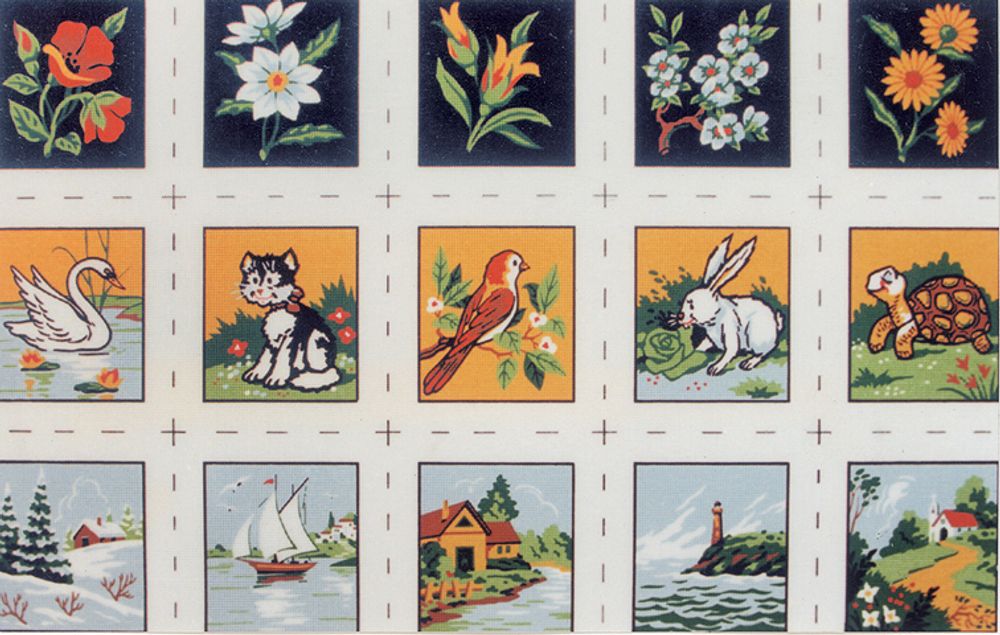 Рисунок для вышивания Soulos (канва жесткая), Детские картинки, 15 картинок, 60х90 см Рисунок для вышивания Soulos (канва жесткая), Детские картинки, 15 картинок, 60х90 см