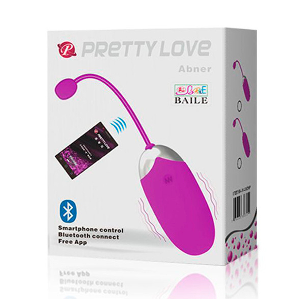 Лиловое виброяичко с управлением при помощи смартфона Pretty Love Abner BI-014362HP