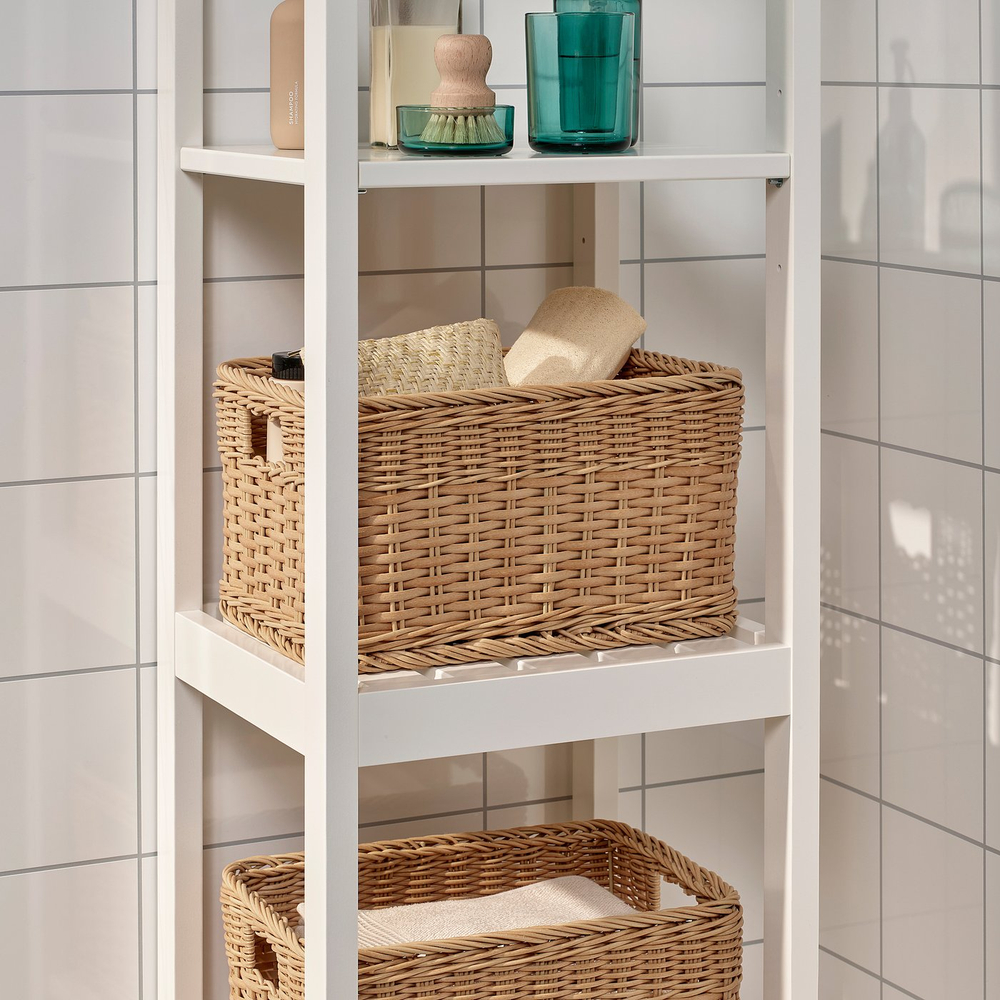 IKEA BEKNA  (ИКЕА БЕКНА)  -  Корзина - техноротанг бежевый 25x35x20 см