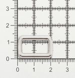 Рамка металл прямоугольная литая 15 мм (21х14 мм), никель, 4 шт, ГУ12749