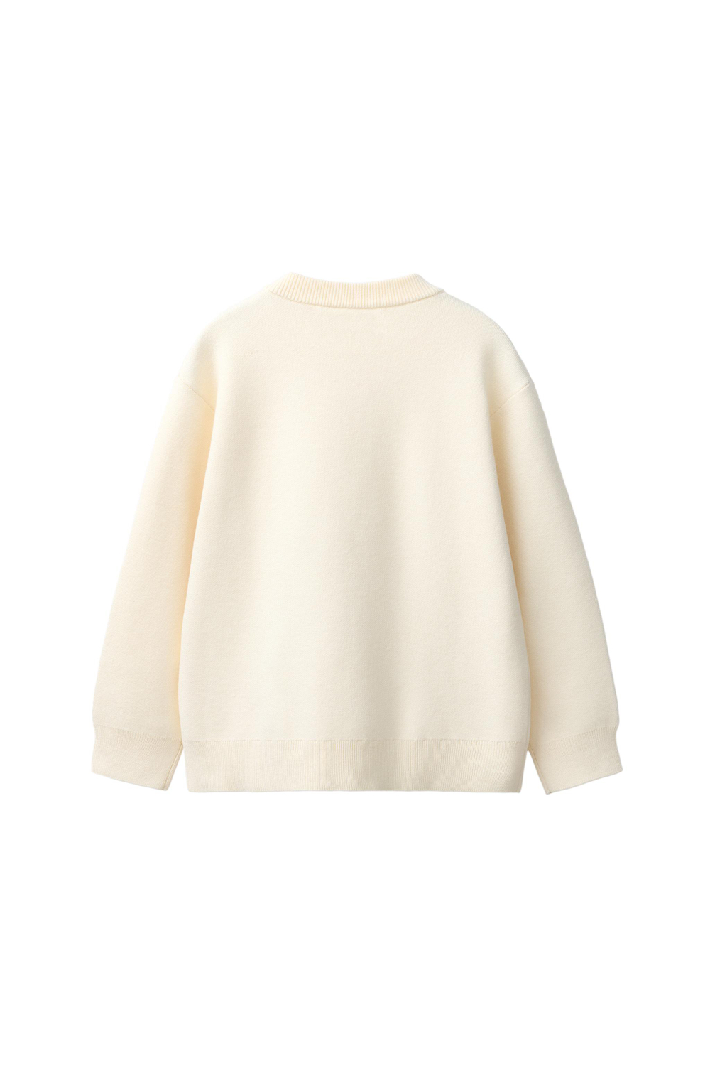ZARA ОДНОТОННЫЙ СВИТЕР, ЭКРЮ