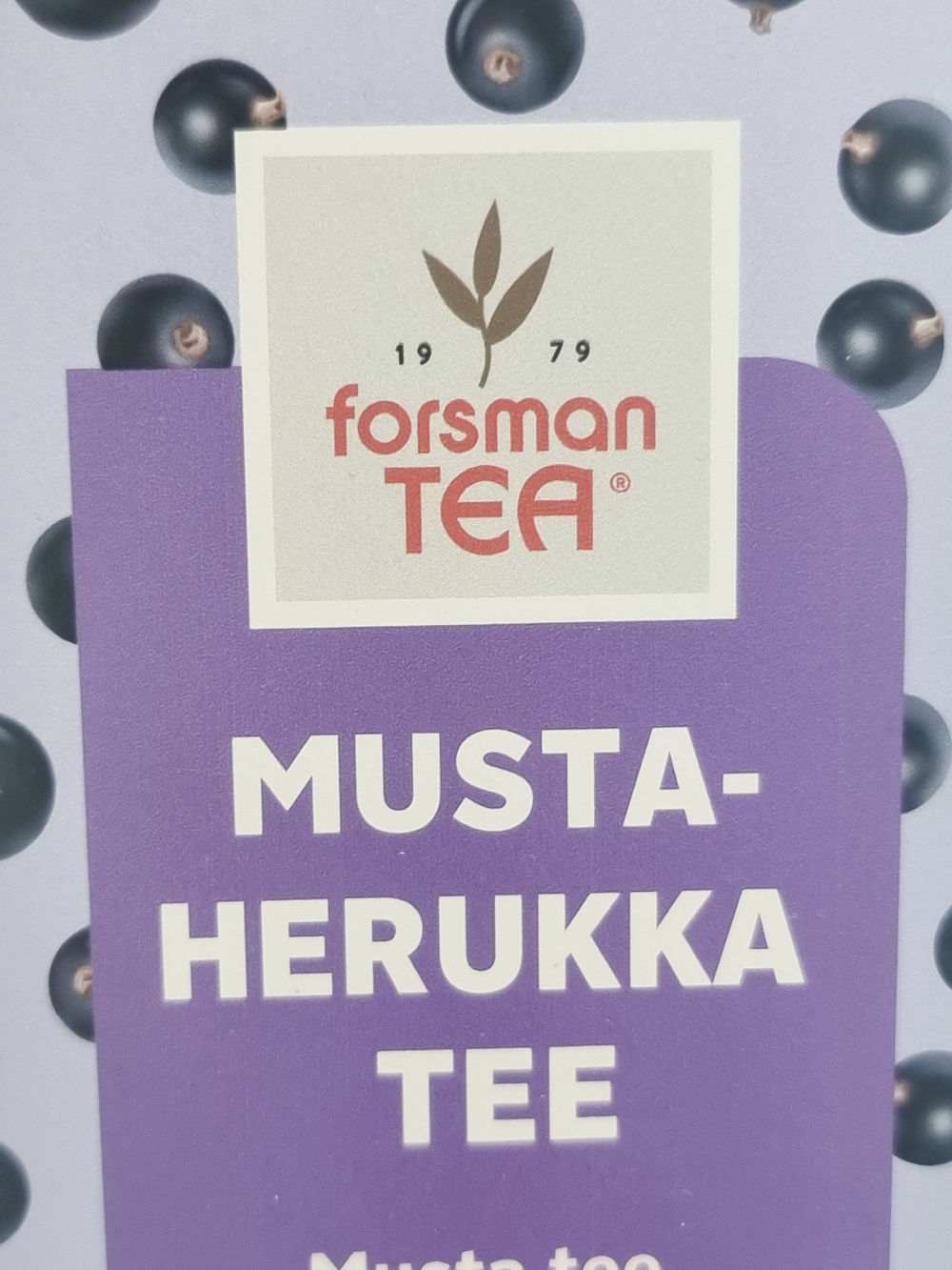 Чай черный FORSMAN "Musta-Herukka Tee" с черной смородиной 60 г (из Финляндии)