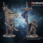 Grand Alliance Order  Sylvaneth Wood Elves Эльф знаменосец 1шт миниатюра для dnd, днд, pathfinder, фентези, Настольная игра, НРИ, Варгейм, РПГ