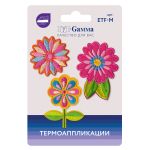 Аппликация термоклеевая "Цветы" 5х3.5 см, №03, 3 шт, 03-303, Gamma ETF