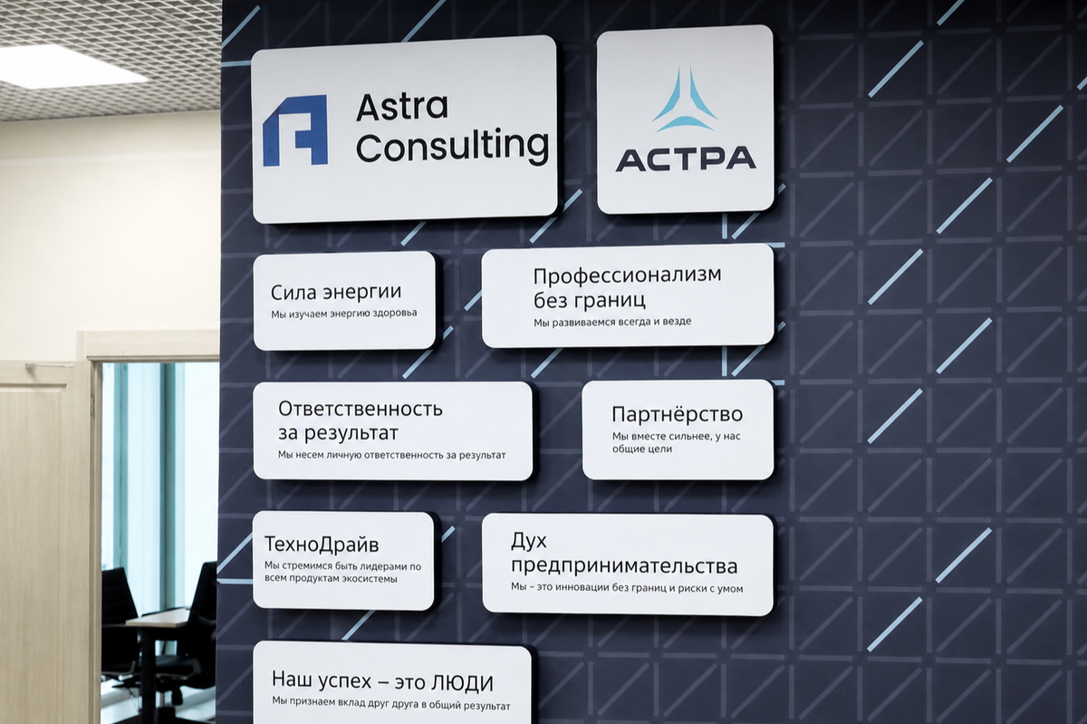 Офисное оформление Astra Consulting