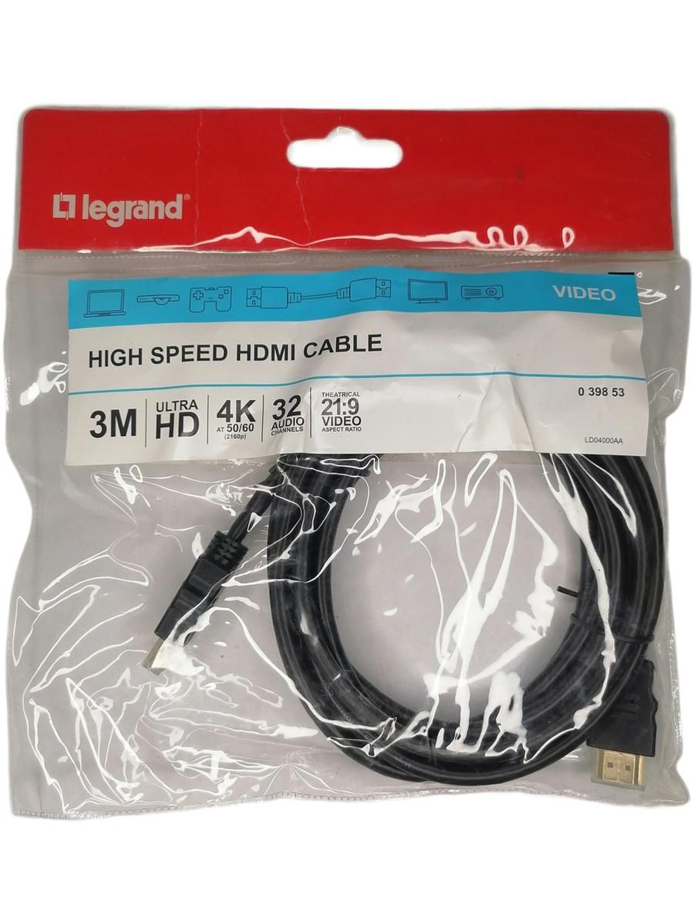 Кабель HDMI высокоскоростной 3м 039853 LEGRAND