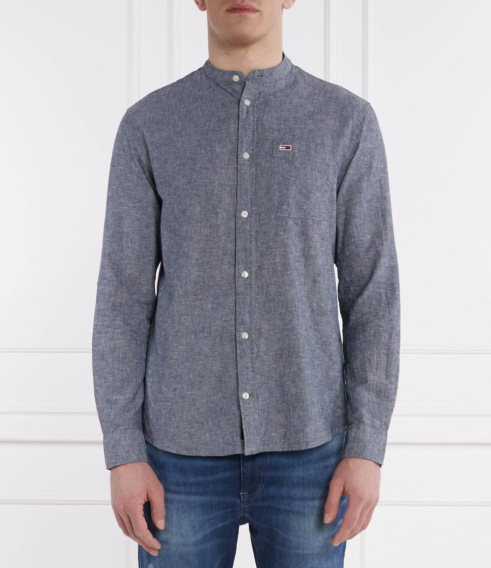 Рубашка MAO LINEN BLEND Tommy Jeans - серый(DM0DM18964)