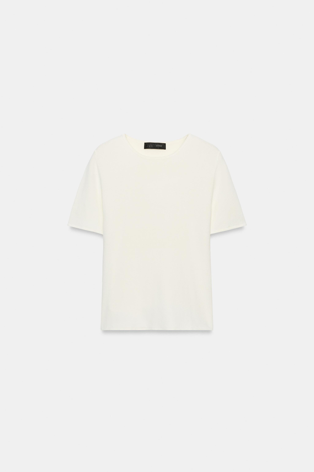 ТРИКОТАЖНЫЙ ТОП С КОРОТКИМИ РУКАВАМИ — ZARA