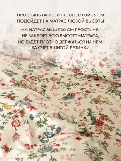 Простынь на резинке 160х200 х26 см Эко