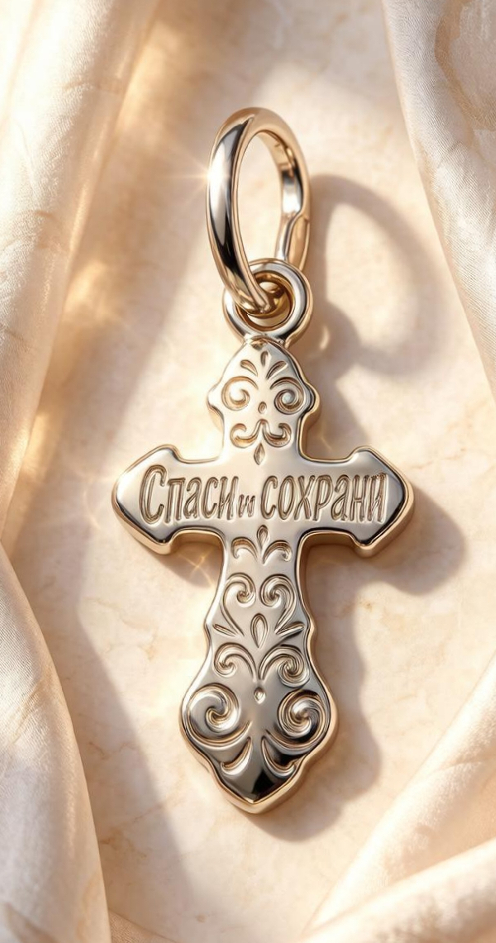 Ювелирный крест из серебра 925 пробы