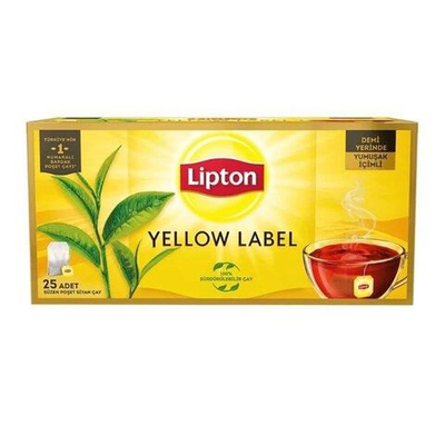 Чай черный пакетированый Lipton Yellow Label (25 пак по 2 г ), 50 г