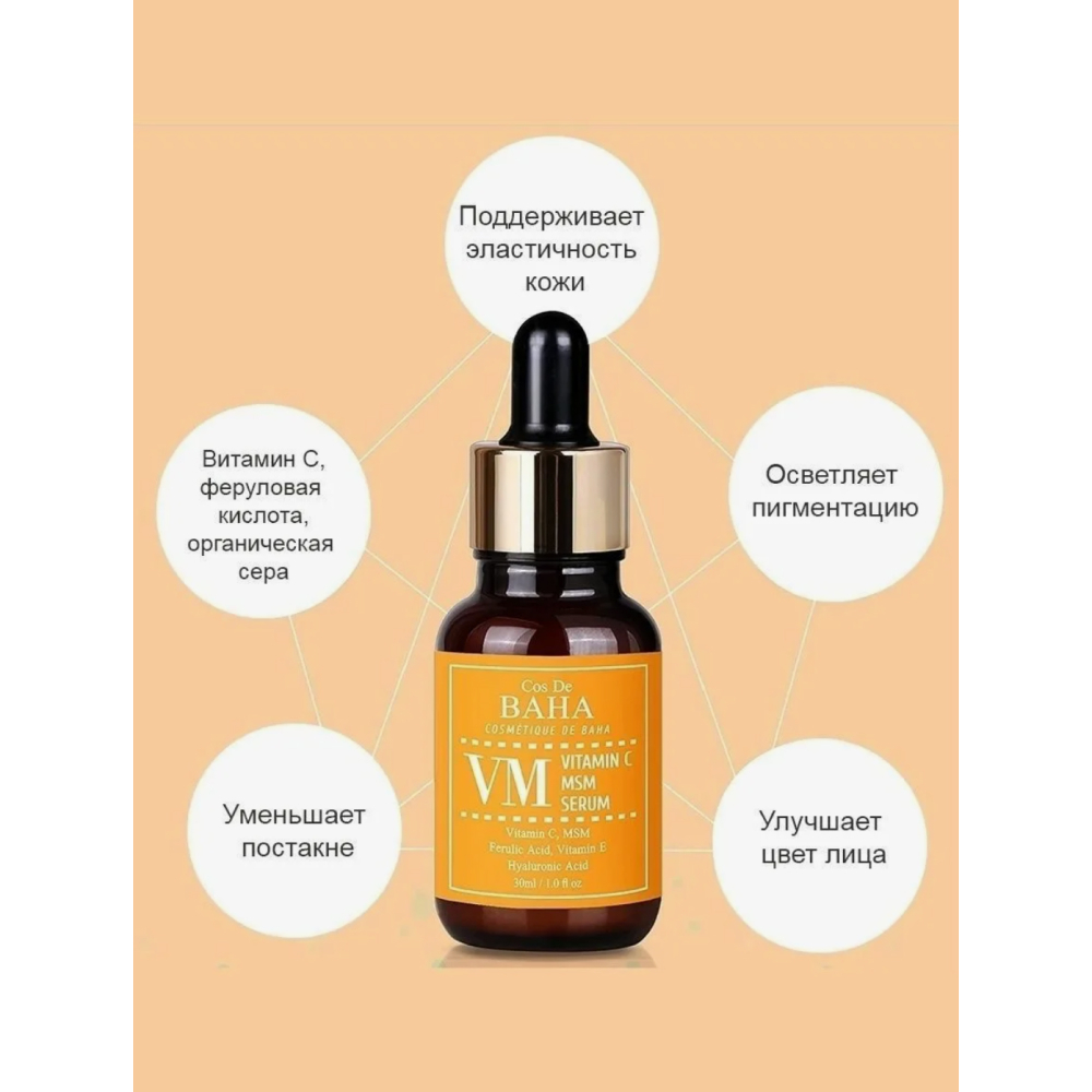 Осветляющая сыворотка с витамином С Cos De BAHA Vitamin C 15 Serum 30 мл