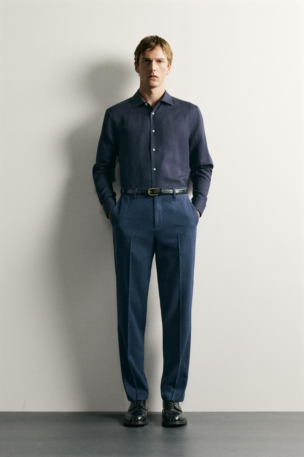 РУБАШКА REGULAR FIT ИЗО ЛЬНА И ЛИОЦЕЛЛА — ZARA