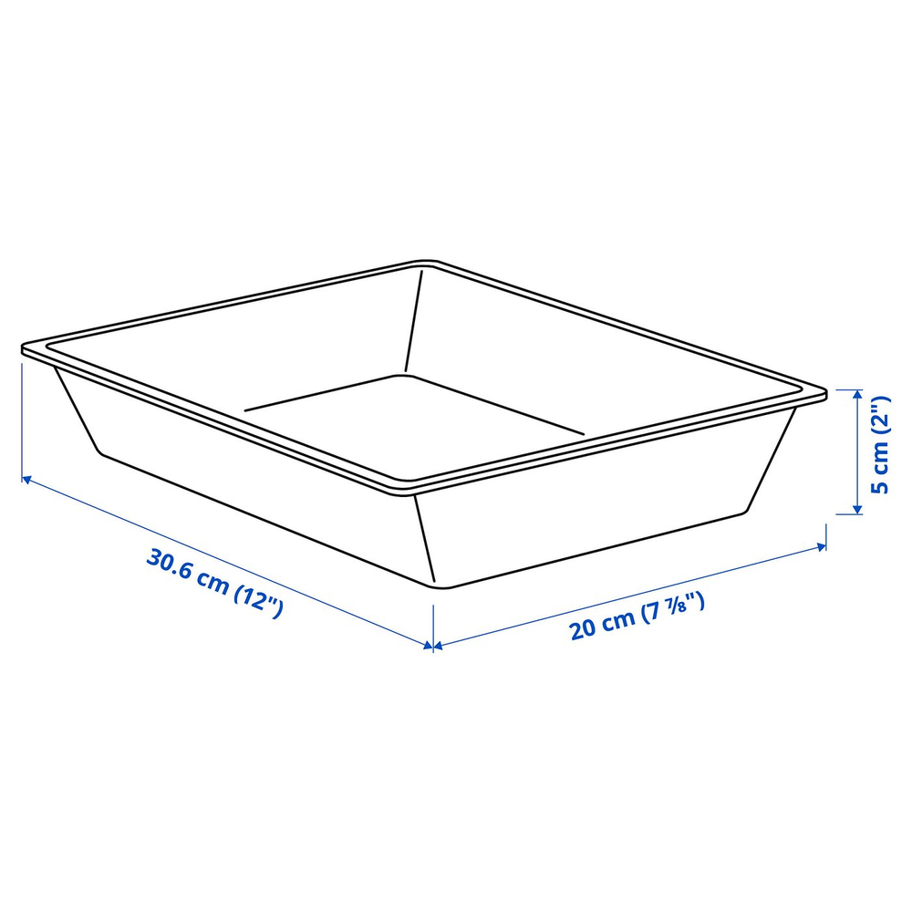 IKEA UPPDATERA (ИКЕА УППДАТЕРА) — Вставка для ящика, белая, 20x31 см, фото 2