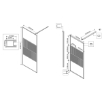 Душевая перегородка Vincea Волк-Ин (Walk-In) VSW-1HC800CFB, 800*2000, черный, стекло прозрачное/рифленое