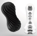Мастурбатор 17,6см с плотным рельефом Tenga Flex Rocky Black FLX-002