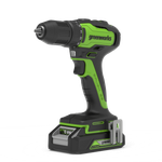 Аккумуляторная дрель шуруповерт Greenworks GD24DD35K2,3704007UA, 24v, АКБ 2 А·ч и ЗУ в кейсе