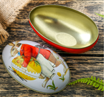 Шкатулка металл яйцо "Кролик с яйцом" 11,3х6,7х6 см 3907641