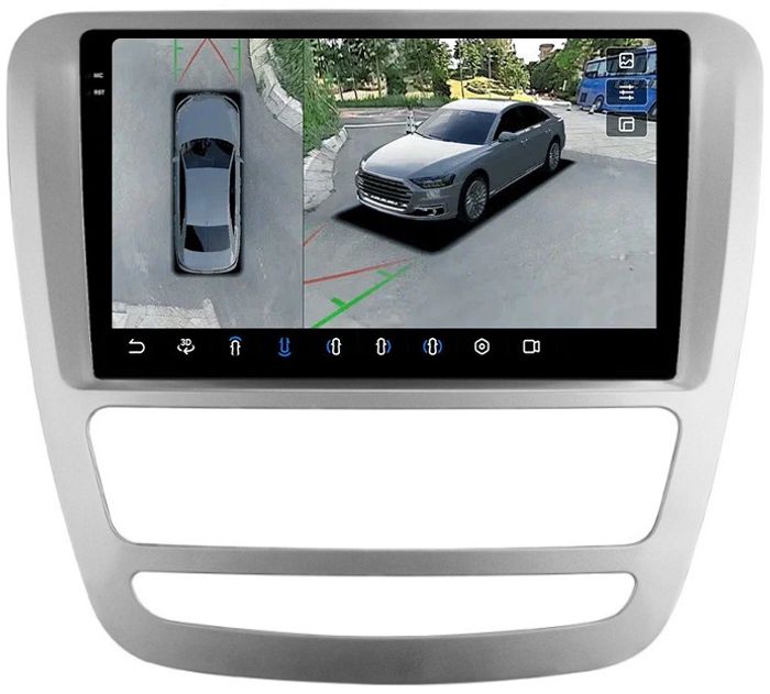 Магнитола для Sollers ST6 (взамен монохром экрана), JAC T6 - FarCar BX9-360-9570 монитор 9.5" 2K QLED на Android 13, Быстрая, CarPlay, 4G SIM-слот, 4 камеры в комплекте