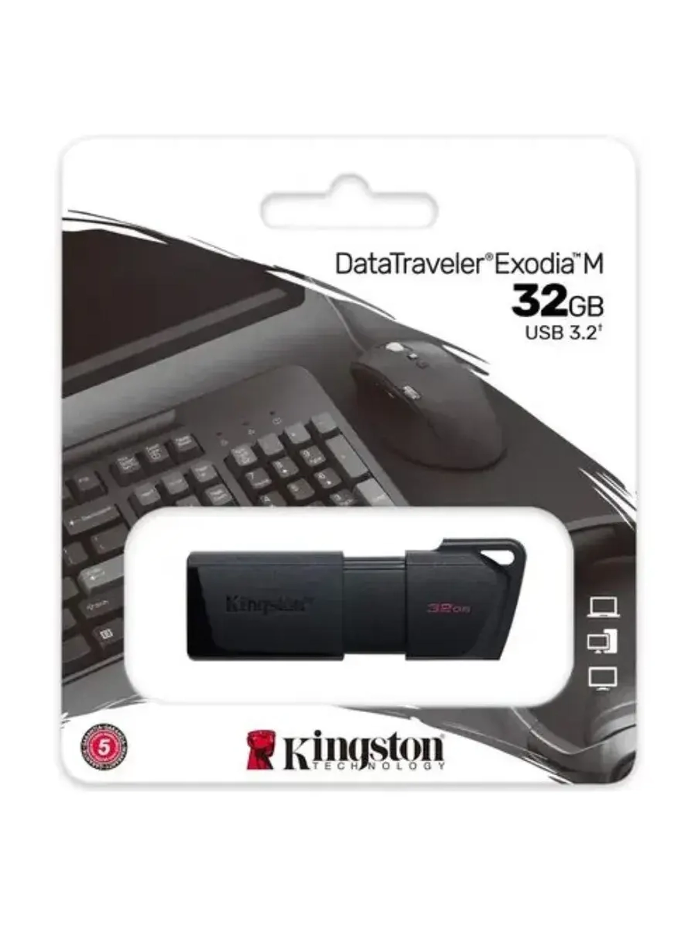 Память USB Flash 32 ГБ DataTraveler Exodia M DTXM/32GB BLACK