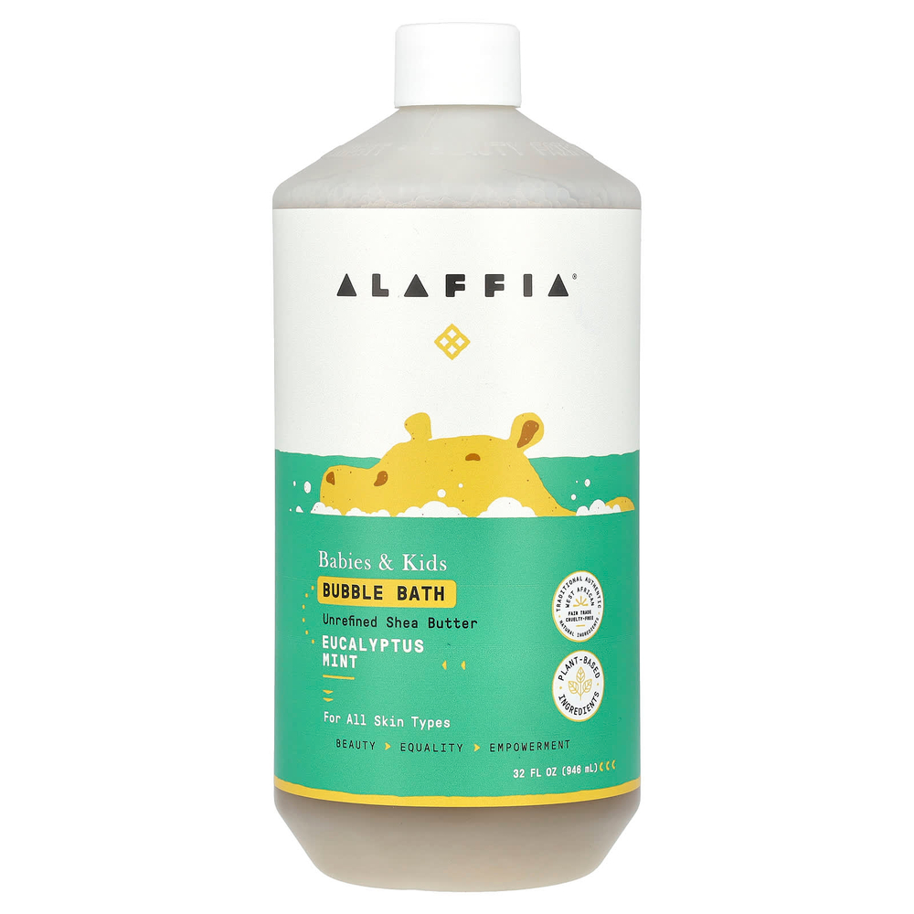 Alaffia, Жемчужная ванна, для младенцев и детей, эвкалипт и мята, 946 мл (32 жидк. унц.)