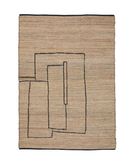 Ковер Velira из джута с графическим рисунком 160 x 230 см