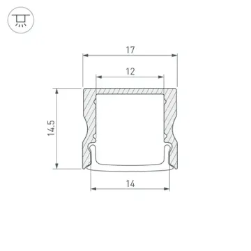 Профиль для контурной подсветки 2м 044259 белый LINE-1715-2000 WHITE Arlight