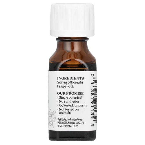 Aura Cacia, чистое эфирное масло, шалфей, 15 мл (0,5 жидк. унции)
