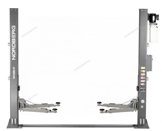 NORDBERG (N4120BE-4G) Подъемник 380V 2х стоечный 4т с электростопорами (серый)