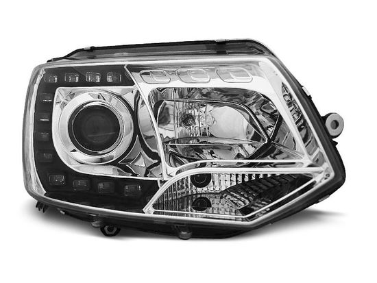 Передние фары CHROME TRU DRL для VW T5