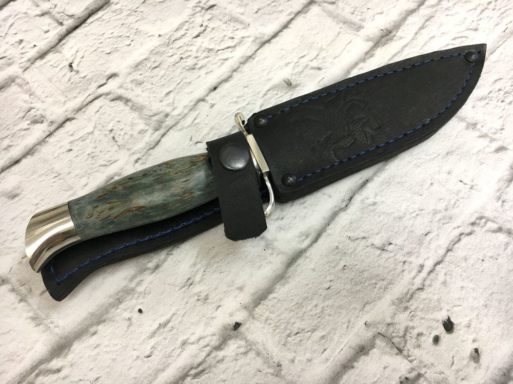 Финка НКВД, 110х18, стабилизированная карельская береза