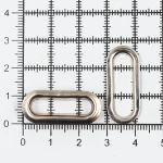 Люверсы металл овальные 24х8 (внутр.), h=6.5 мм, 28х12 (внешн.), металл (≈1000 шт) New Star, никель