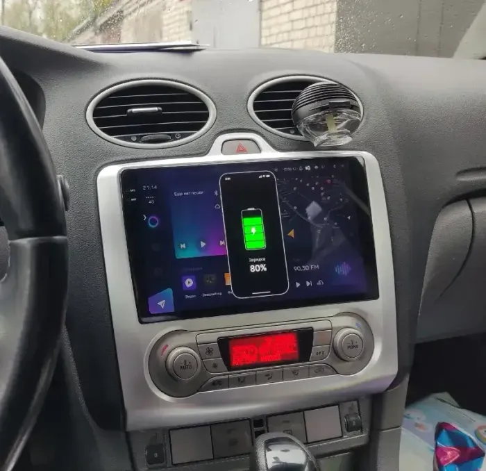Магнитола для Ford Focus 2 2004-2011 (климат) - AIROC 2K RX-1702A Android 13, Быстрая, QLed+2K, CarPlay, SIM-слот