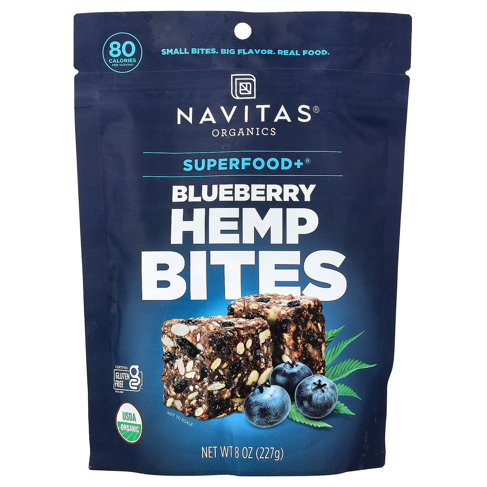 Navitas Organics, Superfood+®, конопляная смесь, со вкусом голубики, 227 г (8 унций)