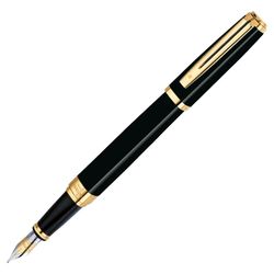 Waterman Exception Ideal Black/GT перо золото 18Ct M (S0636790)