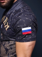 Футболка спортивная Россия с гербом флагом мма