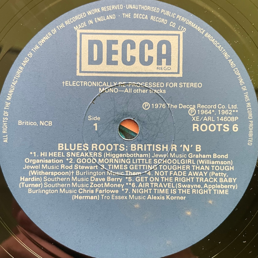 Сборник Blues Roots - British R'n'B (Англия 1978г.)