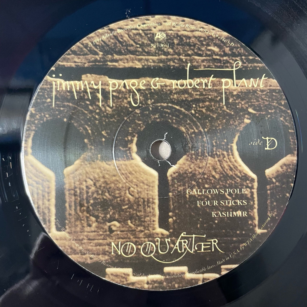 Винтажная виниловая пластинка LP Jimmy Page Robert Plant No Quarter (США 1994)