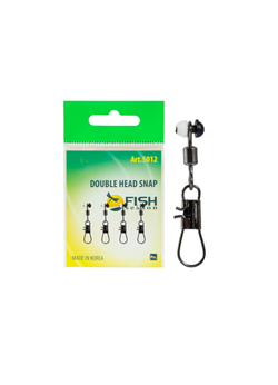 Застежка рыболовная Fish Crystal  DOUBLE HEAD SNAP 5012 M ( 5 упаковок )