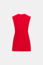 МИНИ-ПЛАТЬЕ СО СБОРКАМИ И ПОДПЛЕЧНИКАМИ — ZARA