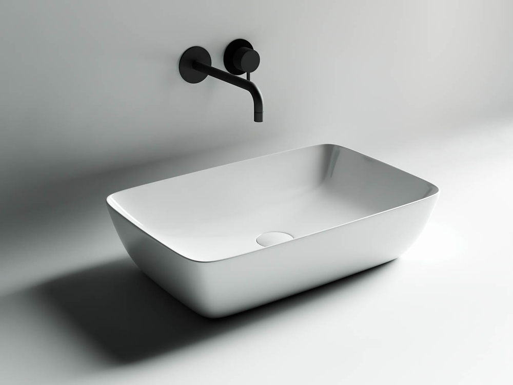 Умывальник чаша Ceramicanova Форма (Forma) накладная прямоугольная 590x400x145 мм CN2003