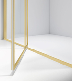 Душевой уголок Vincea Слим 8мм (Slim 8mm) VSR-4SLP9012CLG, 1200*900, брашированное золото, стекло прозрачное