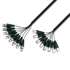 Adam Hall K3 L8 MF 0300 - мультикор 8 x XLR (M) - 8 x XLR (F), 8 x 0.23 мм2, 3 м