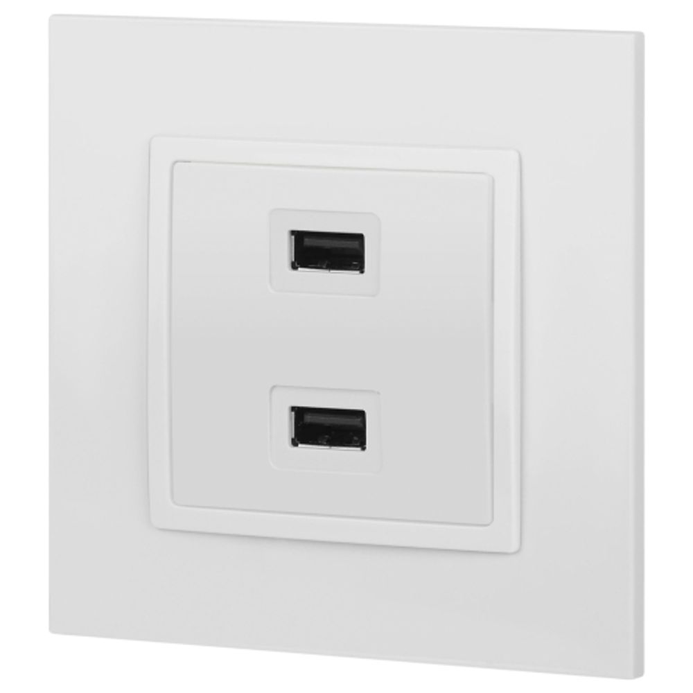 14-4110-01 ЭРА Устройство зарядное USB, 230В/5В-2100мА, IP20, Эра Elegance, белый | Эра Elegance
